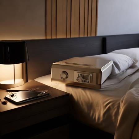 “家用床头保险柜防偷防盗”