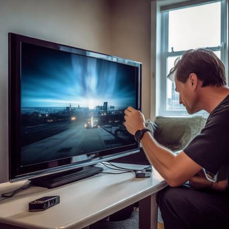 电视故障：检查信号线