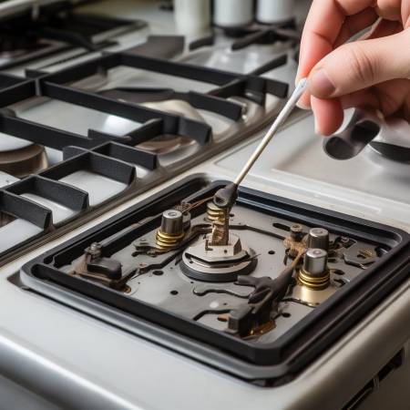 燃气灶清洁,勿过量润滑