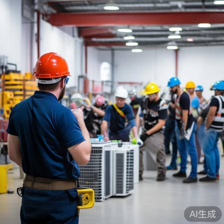 安装空气能，安全第一，注意防护