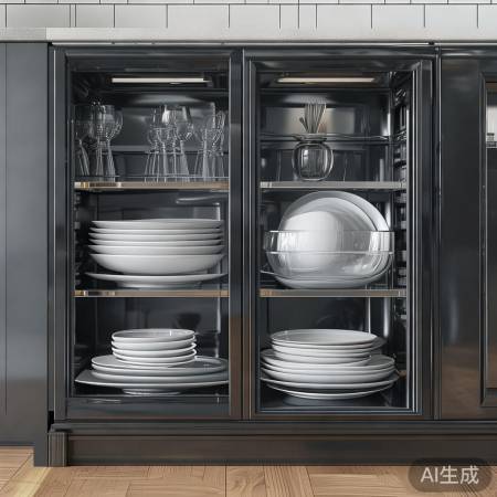 “大容量消毒柜,方便快捷”