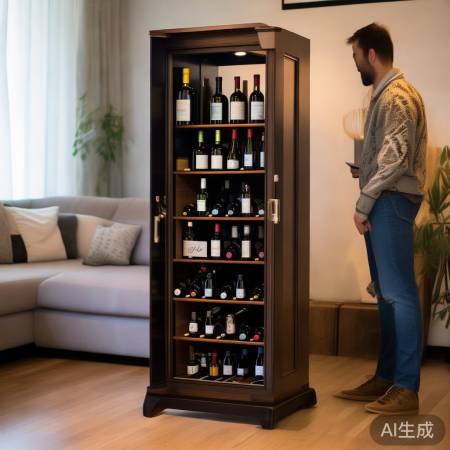 家庭小酒柜尺寸选择：小巧实用，美观大方