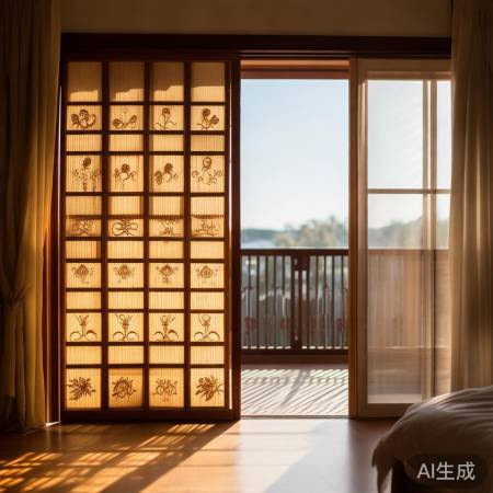 阳台卧室屏风隔断