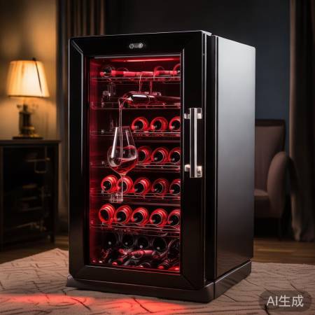 智能酒柜一键开启,氛围灯光随心