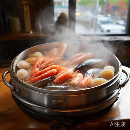 “蒸海鲜加清水,美味更鲜嫩”