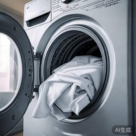 洗衣机勿装太满,衣物易磨损染色