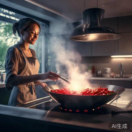 集成灶吸力强，厨房清新无油烟