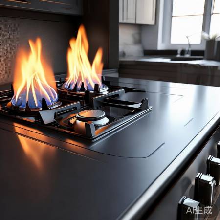 黑钛钢灶面,耐用美观