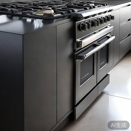黑钛钢燃气灶,低调奢华