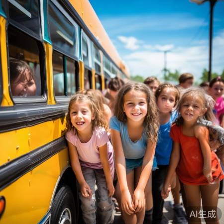 夏校车凉快了，孩子不怕汗！