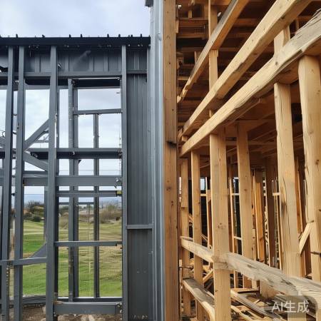 “钢木材质,耐久选材”