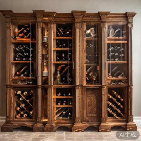 实木红酒柜价格因尺寸和工艺差异