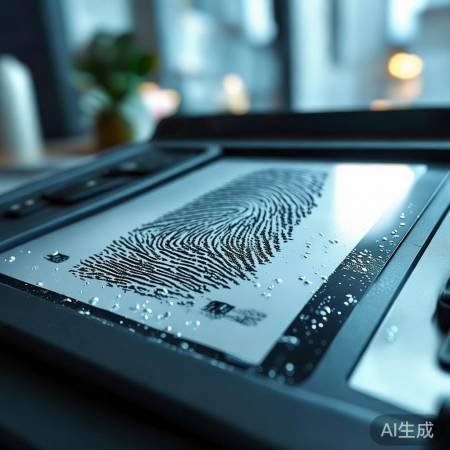 指纹采集失败，手指湿滑或脏。