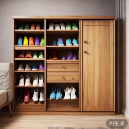 防盗门设计巧变鞋柜，美观实用两不误