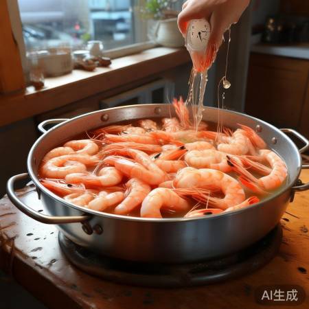 “解冻虾速食”