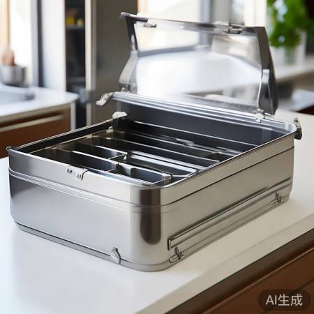 不锈钢收纳盒,清洗方便,但价格