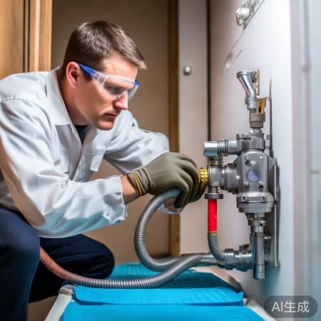 请专业人士连接燃气管道