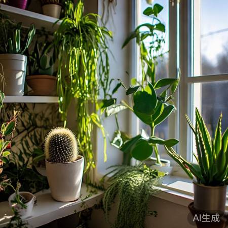 植物净化空气，夜间放室外