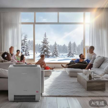 “空气能，四季如春轻松享”