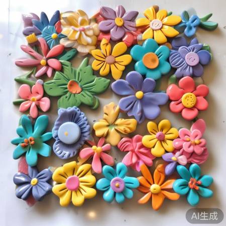 石塑粘土冰箱贴花朵：创意家居装饰新选择