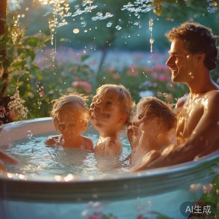 夏日洗澡快乐时光