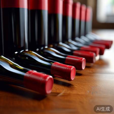 红酒瓶口下放，防氧化，间距适中
