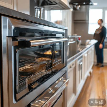 师傅检修后灶台焕然一新