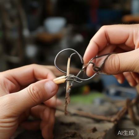 巧用铁丝钩打火针