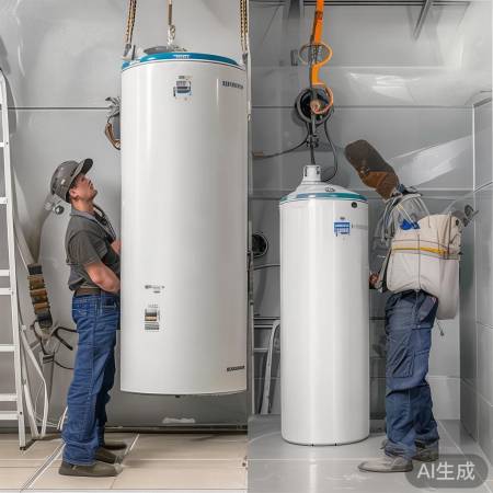 小心吊装热水器