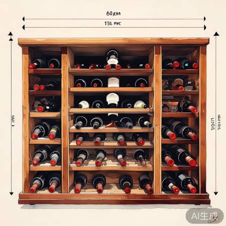 绘制酒柜内部长方体及红酒瓶空间