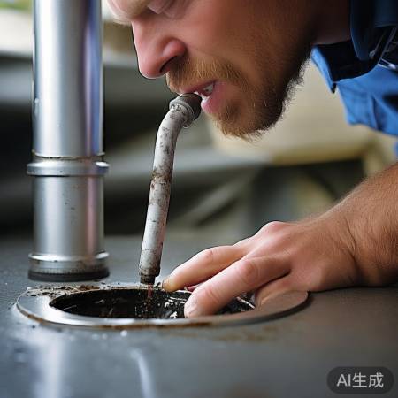 轻松吹通管道，如吹发。