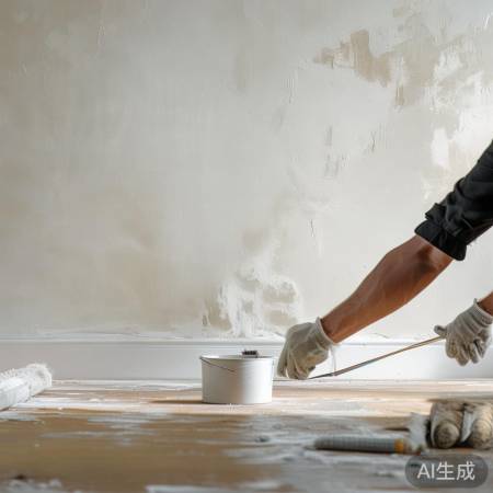 墙面清洁，底漆加固