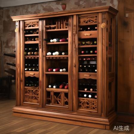 复古木质酒柜，容量大