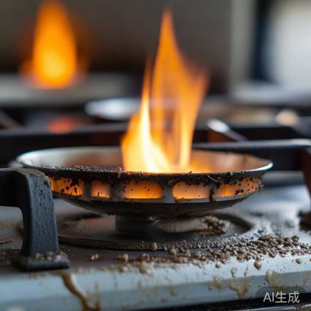 燃气灶清洁问题导致火小