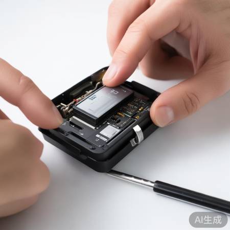 换电池，按原方向轻按固定